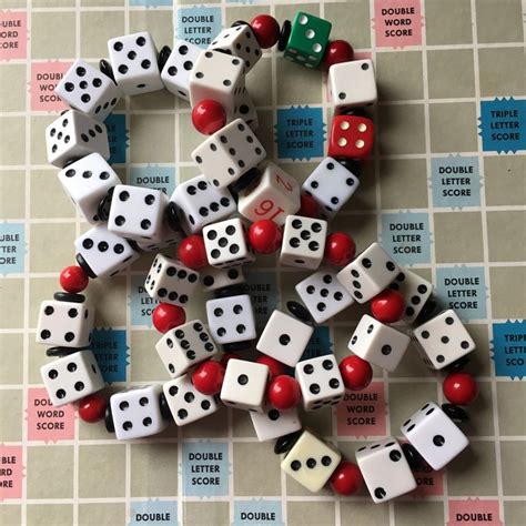 Bunko prize Stretchy handmade dice and bead bracelet game | Etsy ...