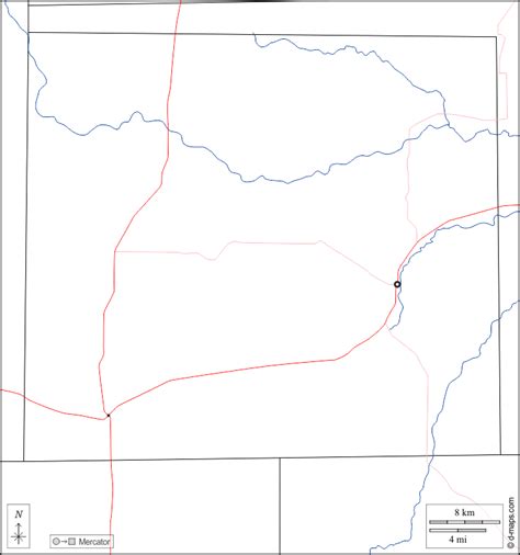 Irion County free map, free blank map, free outline map, free base map boundaries, hydrography ...