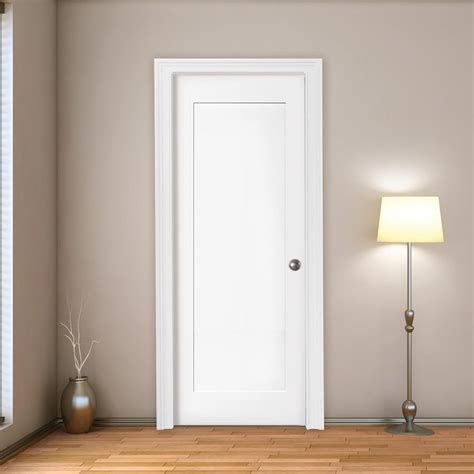 Interior Flat 1-Panel Shaker Primed Door – Lux Doors