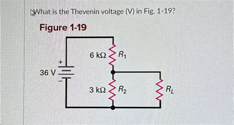 Solved What is the Thevenin voltage (V) ﻿in Fig. 1-19? | Chegg.com