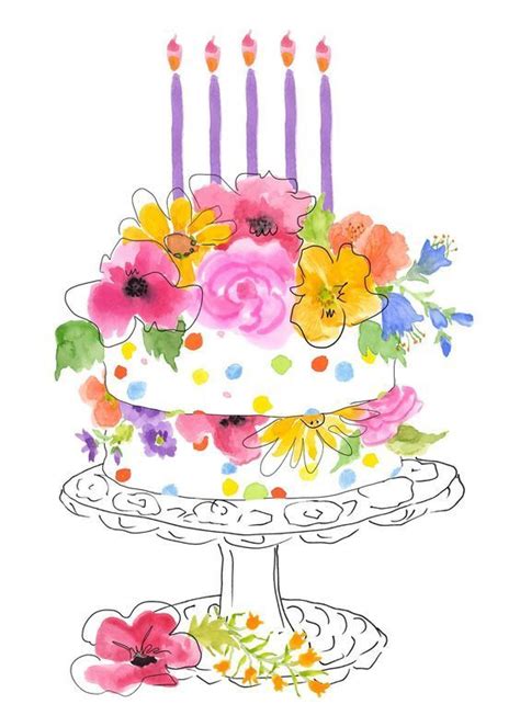 oyunvefazlasi.com | Happy birthday illustration, Watercolor birthday ...