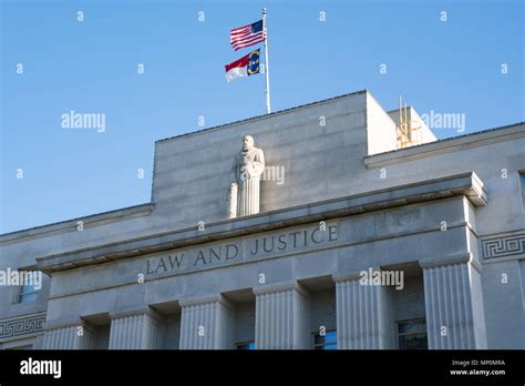 Facade of the North Carolina Supreme Court Building in Raleigh Stock ...