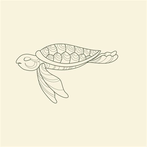 Turtle Line art Vector. Turtle Line art Graphic design for coloring book and wall decoration ...