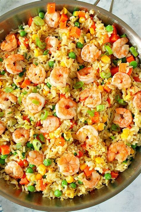 Easy Shrimp Fried Rice - Crunchy Creamy Sweet