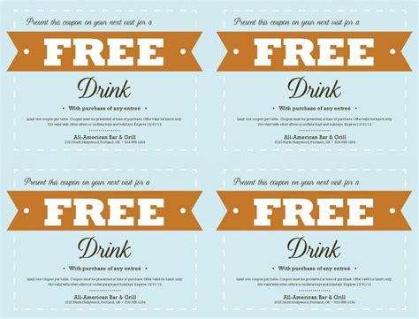 Free Coupon Template | Free food coupons, Free coupon template, Coupon ...