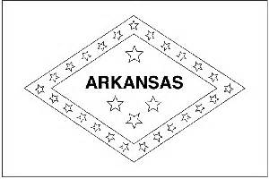 Arkansas State Flag Coloring Page