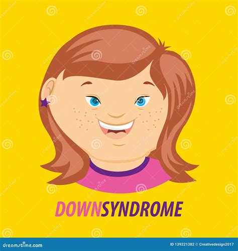 Down syndrome day card stock vector. Illustration of disease - 139221382