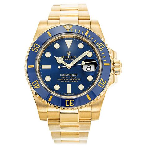 Rolex Submariner Gold 116618LB 40MM Blue Dial replica watch - Perfect ...