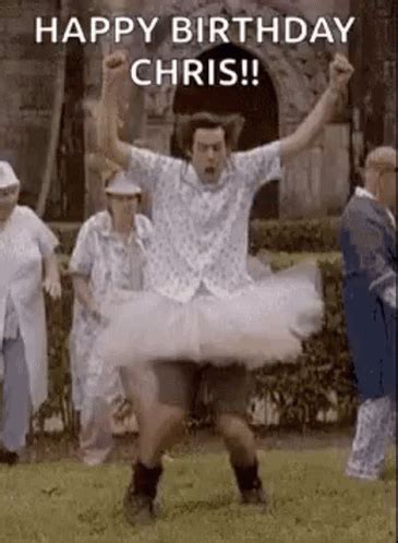 Love Excited Dance Happy Birthday Chris | GIF | PrimoGIF