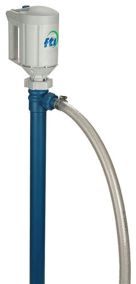 FINISH THOMPSON Electric Operated Drum Pump, Basic Pump with Discharge Hose, 115V AC, 4/5 hp ...