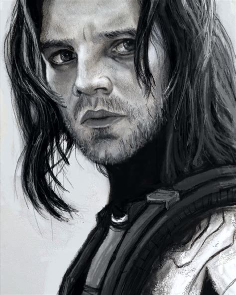 Bucky Barnes Drawing Picture - Drawing Skill