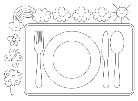 Kids Placemat Template Printable in 2022 | Placemats kids, Printable placemat, Coloring placemats