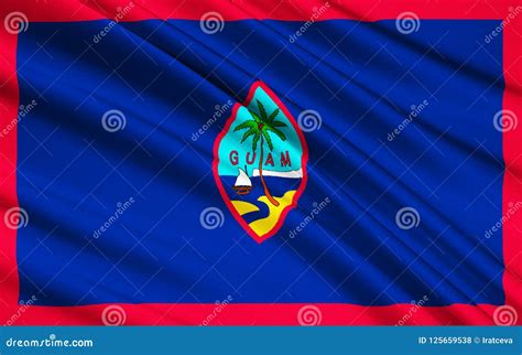 Flag of Guam US, Hagatna - Melanesia Stock Illustration - Illustration of oceania, emblem: 125659538