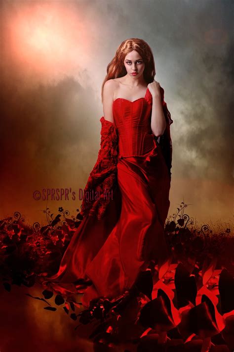 Lady in Red by SPRSPRsDigitalArt on DeviantArt