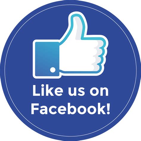 Like us on facebook circle Shop Window decal - TenStickers