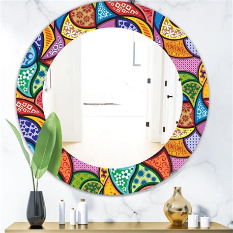 Eclectic Wall Mirrors, Round Wall Mirror, Mirror Mosaic, Bouncing Light, Glass Center, Bohemian ...