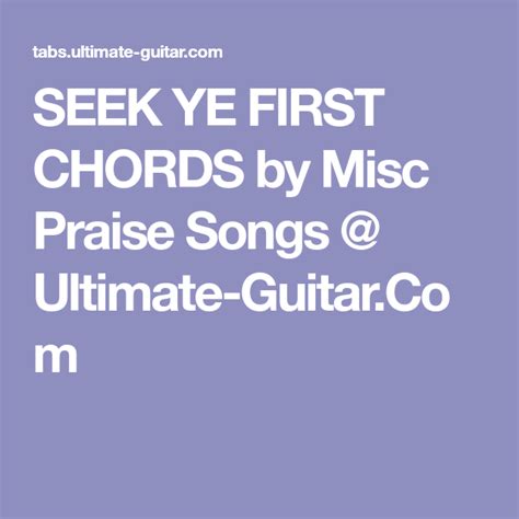 Seek Ye First Piano Chords | Music Chord Theory Guitar