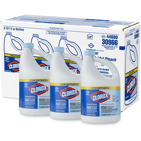 Clorox CLO30966CT, Commercial Solutions Germicidal Bleach, 3/Carton, Clear - Walmart.com