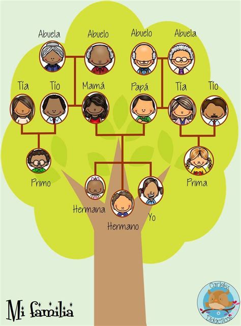 Family tree for kids, Family tree project, Spanish family tree