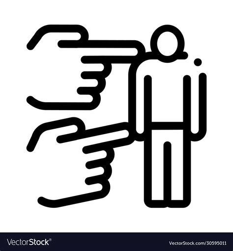 Human bullying icon outline Royalty Free Vector Image