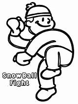 Snowball Fight To Print Coloring Page  Free Printable Pages sketch template