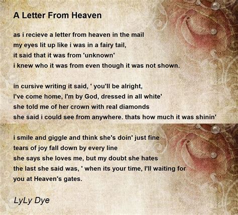 Poem Letter From Heaven