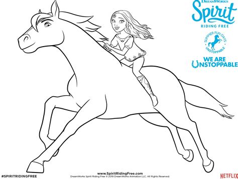 Lucky & Spirit Coloring Page | SPIRIT RIDING FREE | Horse coloring ...