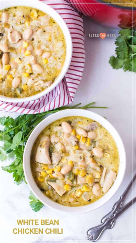 Super flavorful and easy, this white bean chicken chili is re… | Creamy white chicken chili ...