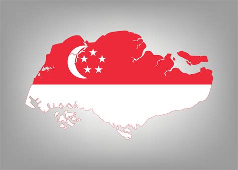 Singapore flag map vector design 32069404 Vector Art at Vecteezy