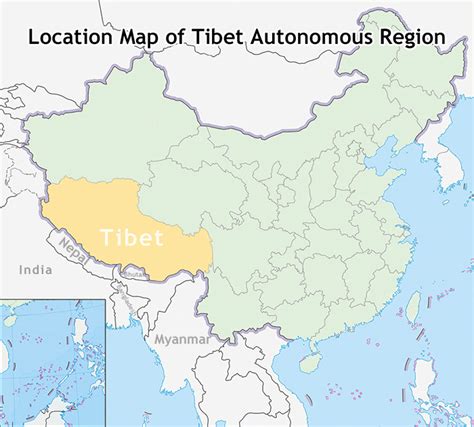 Tibet Border: mainland China and country bordering Tibet