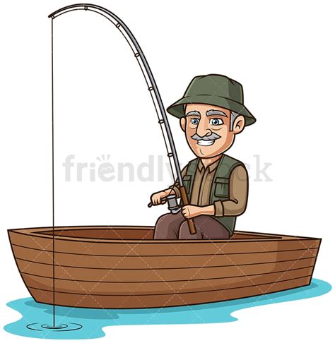 Clipart Old Fisherman