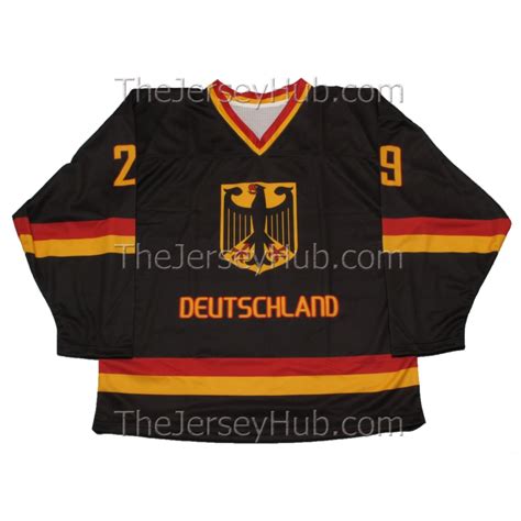 Leon Draisaitl Team Germany Hockey Jersey Dark