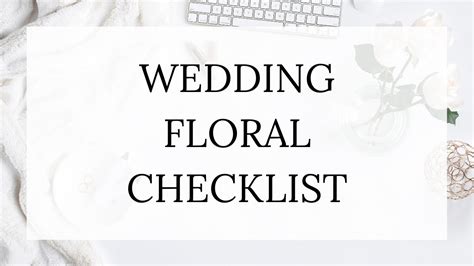 Wedding Florist Checklist - YouTube