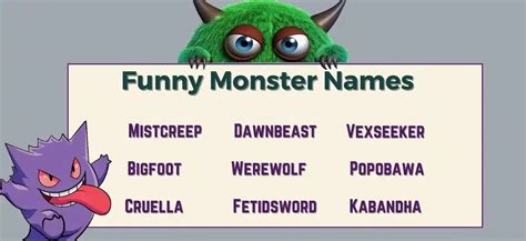 449+ Scary, Creepy & Best Monster Names - Good Name