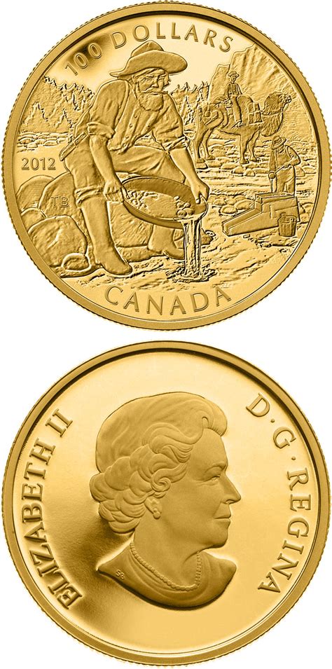 100 dollars coin - 150th Anniversary of the Cariboo Gold Rush | Canada 2012