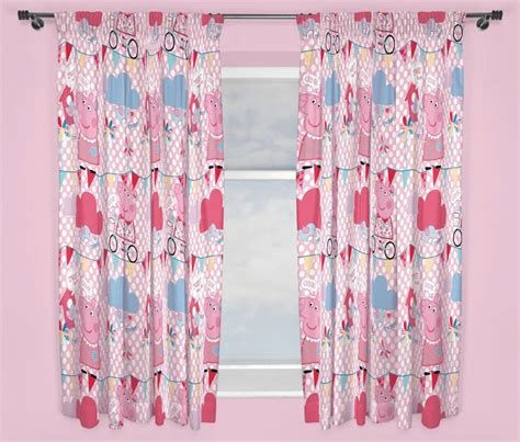 66″ x 54″ Peppa Pig Tweet 3″ Tape Pair Curtains | Littens