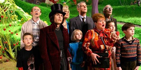 In Charlie and the Chocolate Factory (2005) Willy Wonka references the music era after each song ...