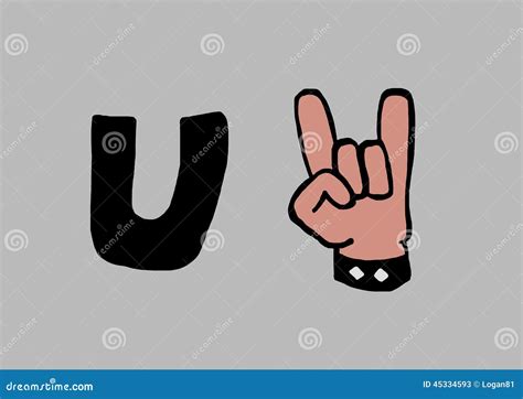 U rock! stock illustration. Illustration of symbol, drawing - 45334593