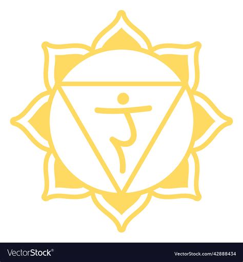 Solar plexus chakra symbol high quality Royalty Free Vector