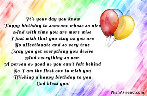 It's your day you know , Cute Birthday Poem