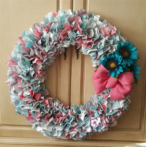 Rag wreath | Rag wreath, Wreaths, Hanukkah