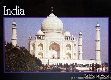 Postcard - Taj Mahal - Agra - India | postcardexchange.net/t… | Flickr