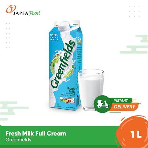 Promo Greenfields Fresh Milk Full Cream 1 L - 100% Fresh Milk dari ...