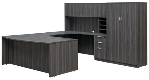 Executive U Shaped Desk with Hutch and Storage Cabinet