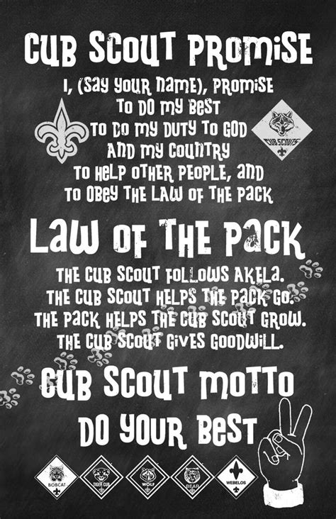 Cub Scout Promise, Law, and Motto | Scouts | Pinterest