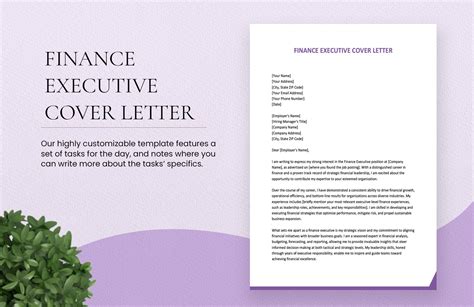 executive cover letter template