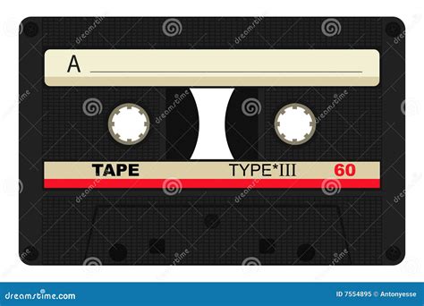 Compact cassette stock vector. Illustration of retro, noise - 7554895