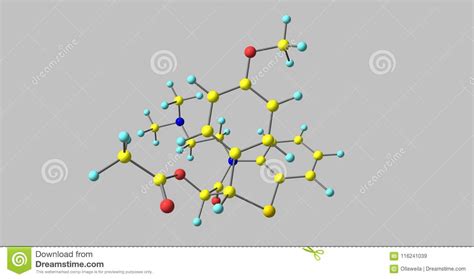 Diltiazem Molecular Structure Isolated on Grey Stock Illustration - Illustration of health ...