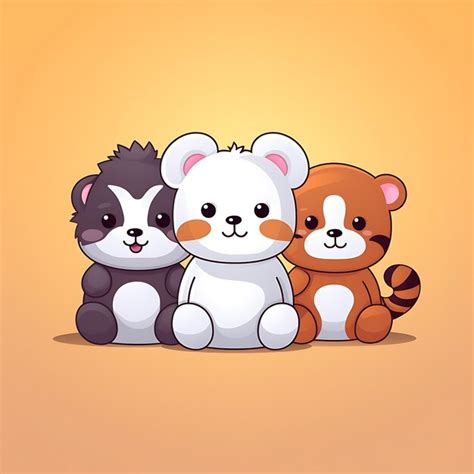 Premium AI Image | cute plush animal solid color background