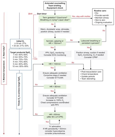 Flowchart Shows The Newborn Resuscitation Algorithm Cpap Continuous ...